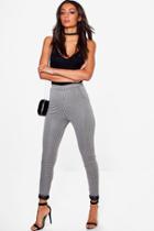 Boohoo Tall Aerin Dogtooth Skinny Trousers Multi