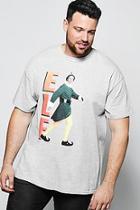 Boohoo Big And Tall Elf License Print T Shirt