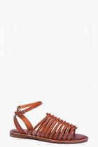 Boohoo Lydia Multi Strap Ankle Band Flat
