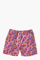 Boohoo Tropical Print Swim Shorts Coral