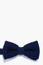 Boohoo Navy Knitted Bow Tie