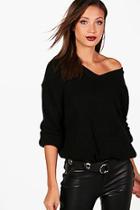 Boohoo Tall Milly Oversized V Front Jumper