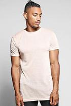 Boohoo Skater Fit Knitted T Shirt With Curved Hem