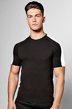 Boohoo Raglan Muscle Fit T Shirt