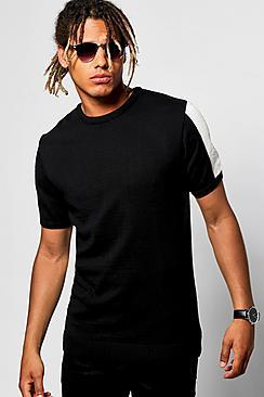 Boohoo Short Sleeve Knitted T-shirt With Mesh