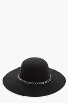 Boohoo Ellie Chain Floppy Hat Black