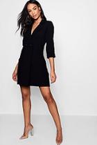 Boohoo Hayley 3/4 Sleeve Button Collared Duster Jacket