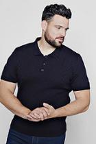 Boohoo Big And Tall Short Sleeve Knitted Polo