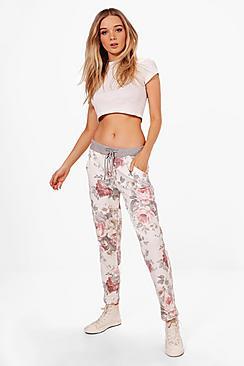 Boohoo Eleni Floral Print Joggers