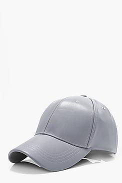 Boohoo Plain Pu Cap