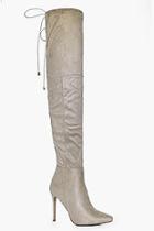 Boohoo Edie Pointed Tie Thigh High Boot