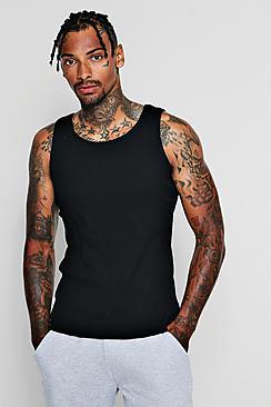 Boohoo Basic Ribbed Cotton Vest