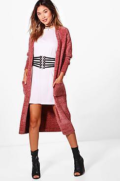 Boohoo Sophie Maxi Chenille Cardigan