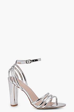 Boohoo Lola Cage 2 Part Disco Heels