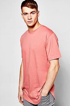 Boohoo Oversized Back Zip Through T-shirt