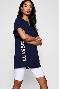 Boohoo Woman Classic Side Slogan Tee