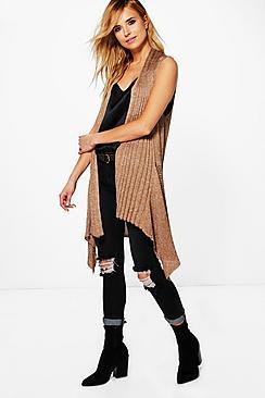 Boohoo Harriet Mixed Ribbed Waistcoat