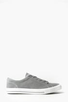 Boohoo Grey Suedette Lace Up Trainers Grey