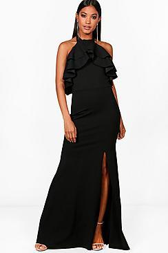 Boohoo Tanisha Ruffle Detail Maxi Dress