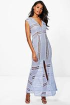 Boohoo Boutique Anna Corded Lace Panelled Maxi Dress