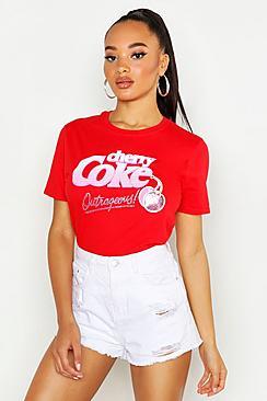 Boohoo Coca Cola Cherry Licenced Tee