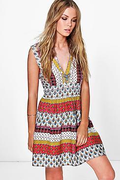 Boohoo Diana Boutique Beaded Sundress