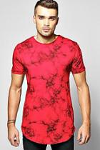 Boohoo Sprayed Curved Hem T Shirt