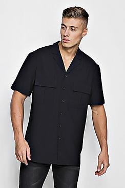 Boohoo Short Sleeve Boxy Utility Shirt