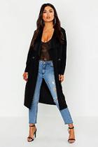 Boohoo Petite Eyelet Raw Edge Duster