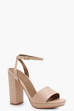 Boohoo Anna Platform 2 Part Heels
