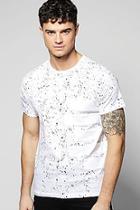 Boohoo Slate Spray Stripe Panel T-shirt