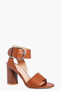 Boohoo Abbie D Ring Block Heel Wide Fit Sandal