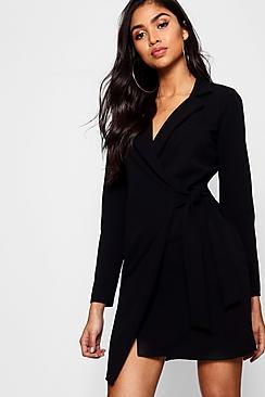 Boohoo Lucie Tie Side Blazer Dress