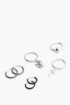 Boohoo Mixed Design Hoop Earring Pack