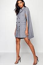Boohoo Sophie Check Double Breasted Blazer Dress