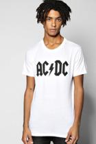 Boohoo Acdc License T-shirt White