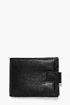 Boohoo Real Leather Wallet With Zip Detail
