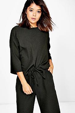 Boohoo Georgia Premium Woven Boxy Top
