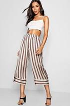 Boohoo Rhyla Stripe Contrast Culotte Trouser