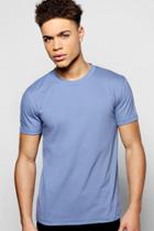 Boohoo Muscle Fit T Shirt Blue