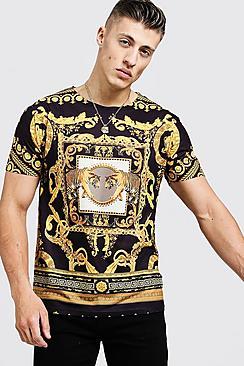 Boohoo Classic Baroque Design T-shirt