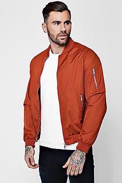 Boohoo Burgundy Ma1 Zip Bomber Jacket