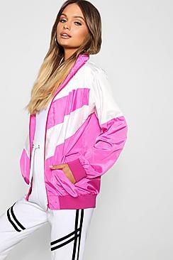 Boohoo Funnel Neck Panelled Windbreaker