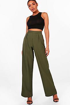 Boohoo Rhyla Premium Wide Leg Trousers