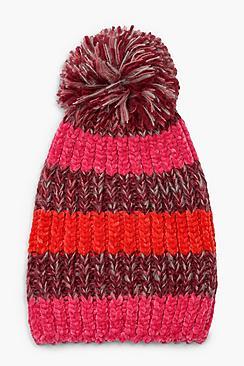 Boohoo Colourblock Stripe Beanie