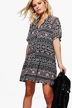Boohoo Francesca Aztec Dress