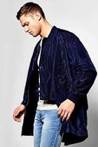 Boohoo Longline Bomber With Zip Off Hem