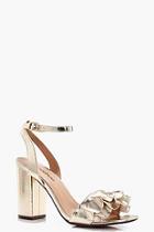 Boohoo Lucy Wide Fit Frill Detail Block Heels