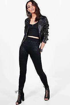 Boohoo Aviana Aztec Fleece Lined Leggings