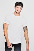 Boohoo Crew Neck Waffle Pocket T-shirt